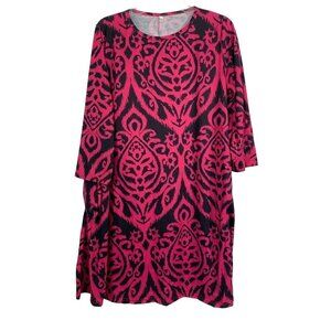 Women’s Pink & Black Long Sleeve Dress
